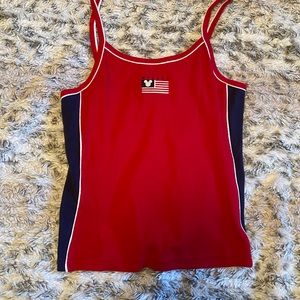 Vintage Disney Store Mickey Mouse USA Themed Tank Top